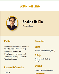 Dynamic Resume Builder